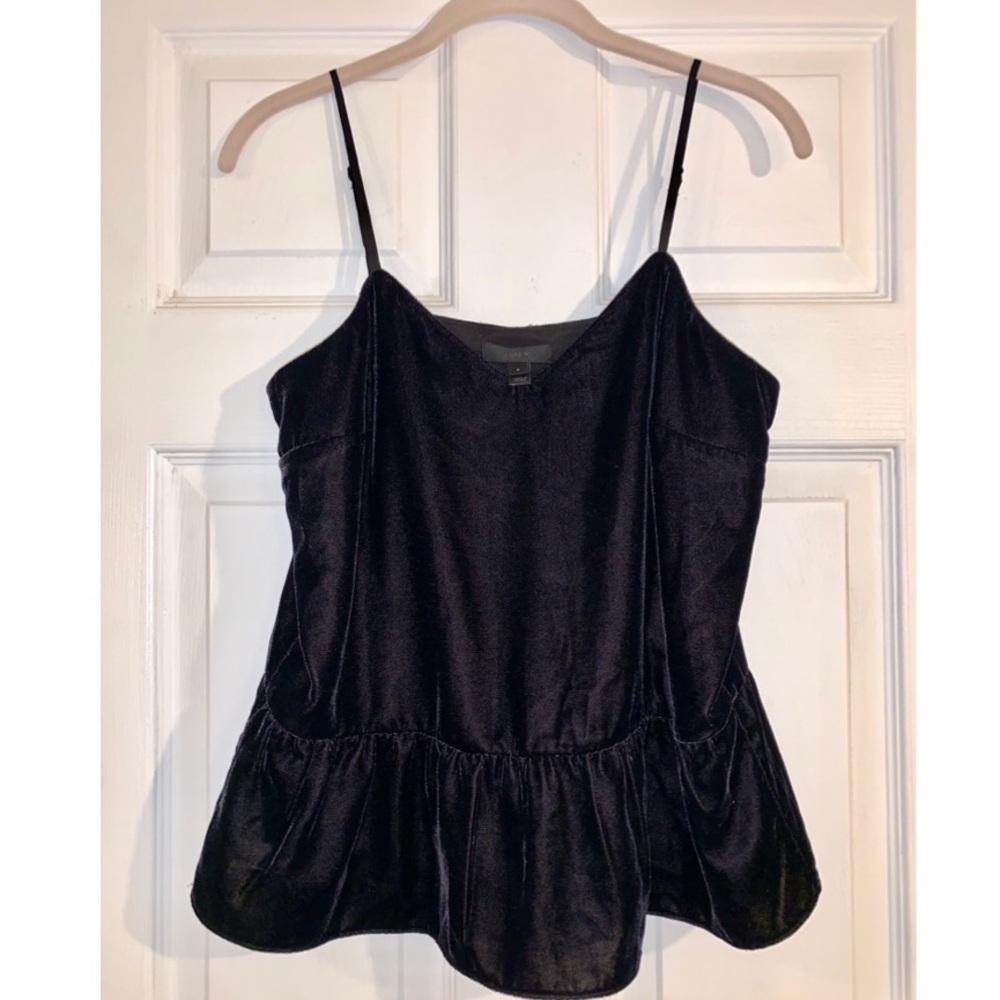 J. Crew Velvet Peplum Camisole Top